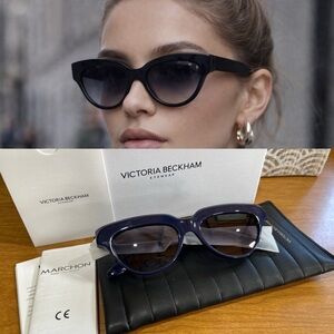 NWT - Victoria Beckham VB602S 414 Rectangle Blue Gradient – 53mm MSRP $345
